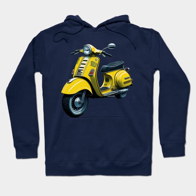 Yellow Moped Hoodie by Trip Tank